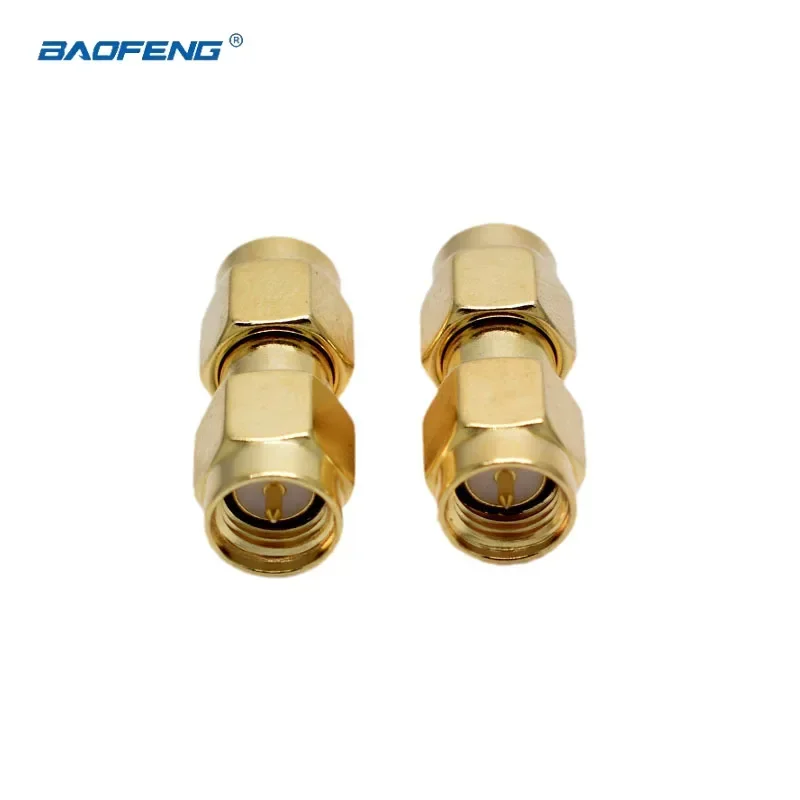 

2pcs Connector Adapter SMA Male Plug To RP-SMA Female Plug Slide-on Push-on RF Coaxial Converter Straight New Brass