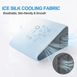Ergonomic Elevated Wedge Pillow with Air Layer Foam - Ideal for Enhanced Comfort and Support (Grey white - ice silk)