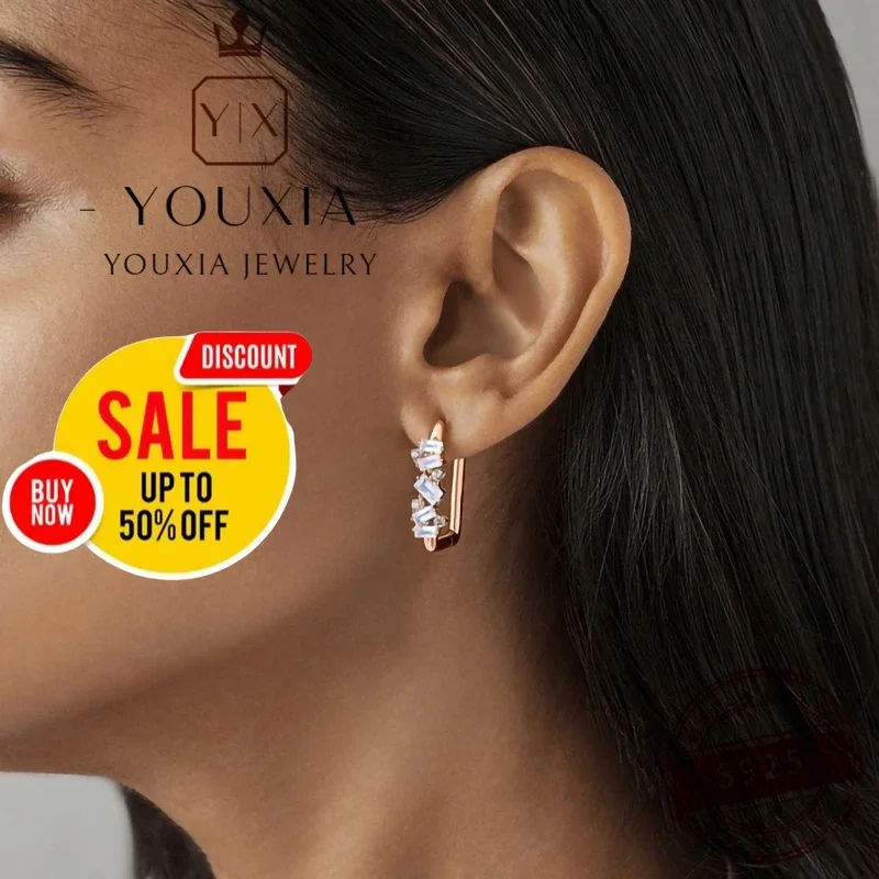 European and American style simple love design Moonstone Earrings fashion couples party female earrings