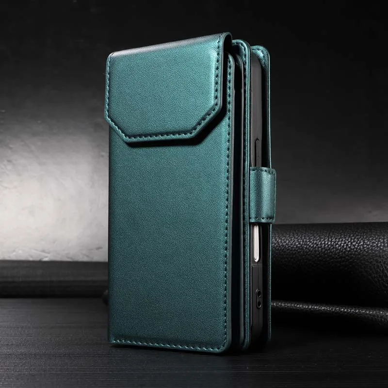 Enhanced Leather Flip Wallet Phone Cover with Multi-Card Holder