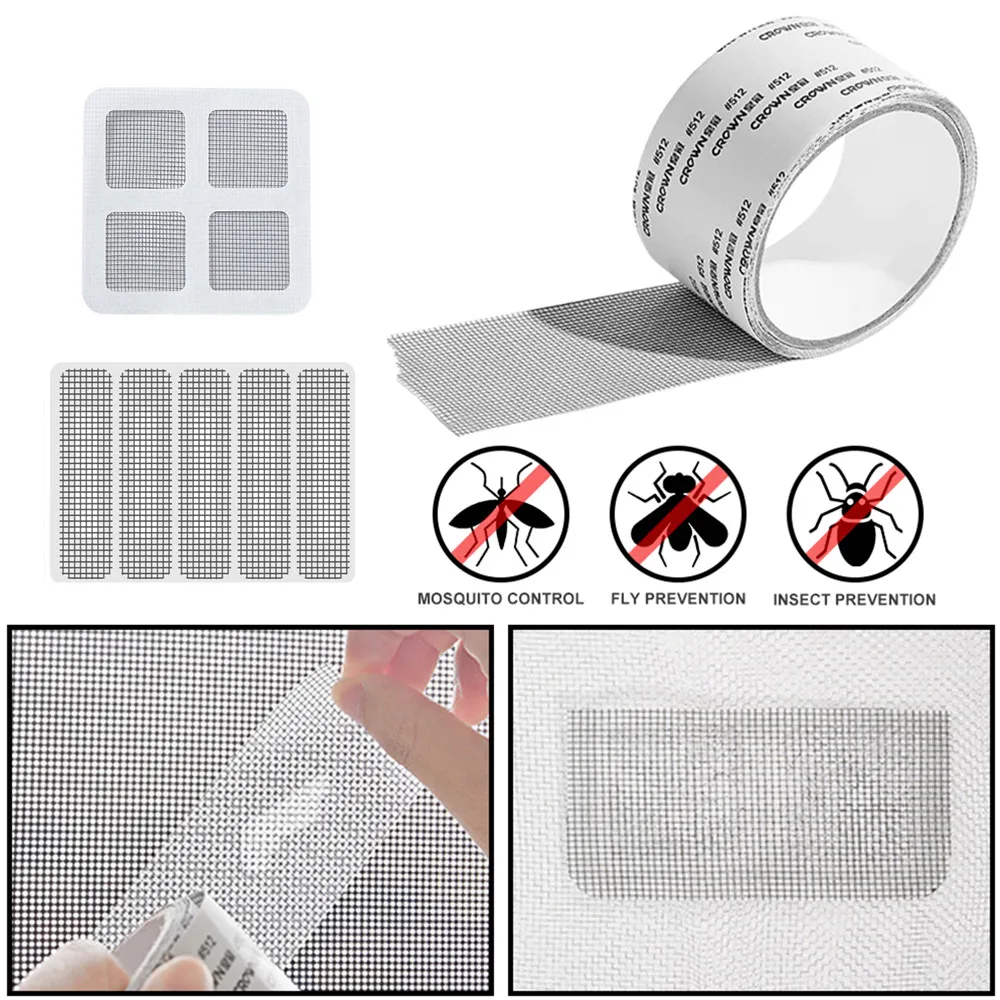 Strong Self Adhesive Window Screen Repair Tape Door Curtain Window Net Screen Repair Patch Covering Up