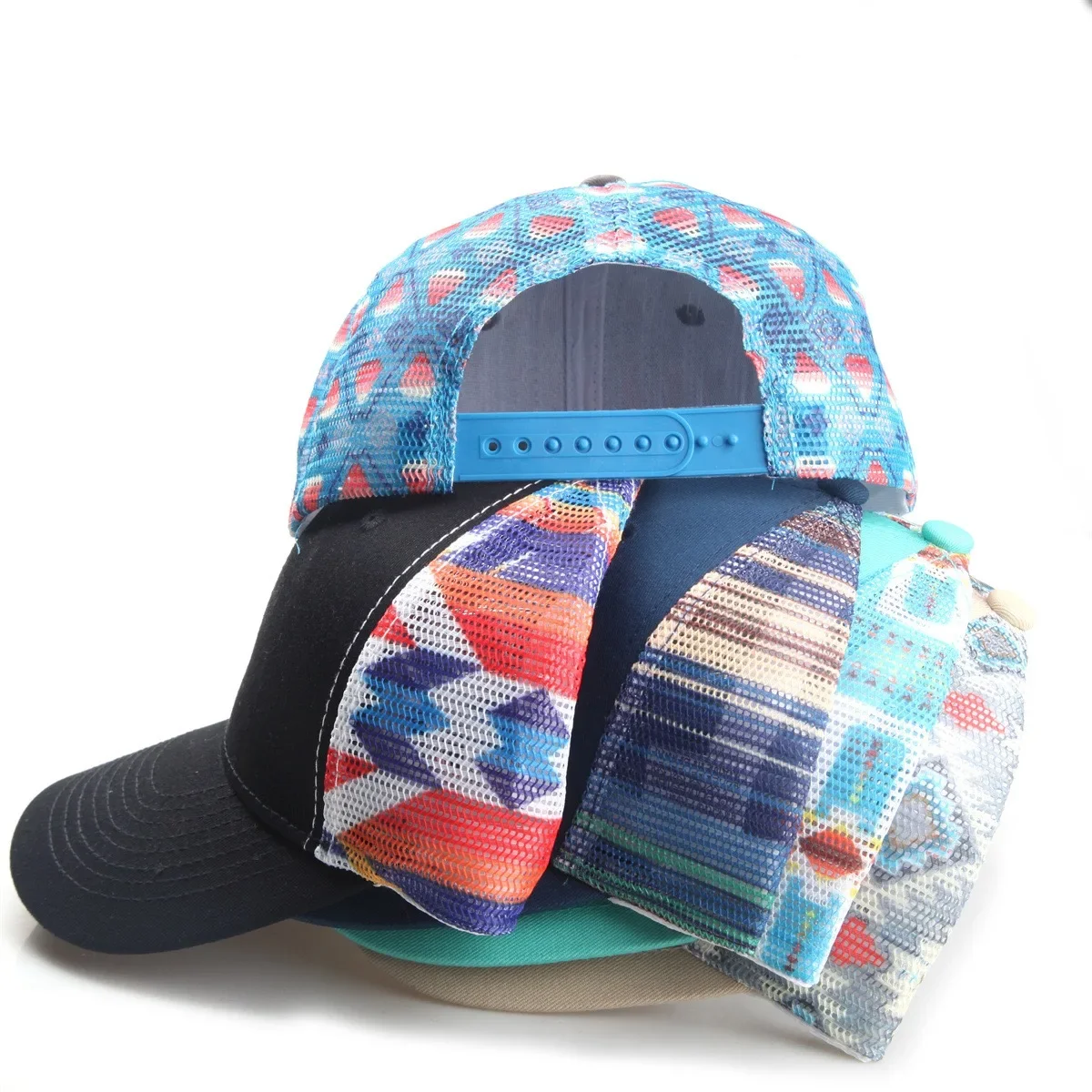 Hot Sale Unisex Mesh Cap Casual Color Cotton Baseball Cap Adjustable Summer Trucker Hats For Women Men