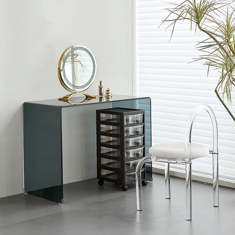 

Прозрачный маленький домашний компьютерный макияжный стол для девочек