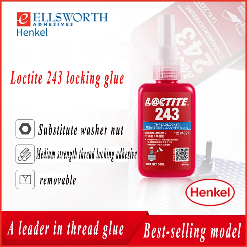 10ml 50ml 250ml Loctite 243 Medium Viscosity Thread Glue Screw