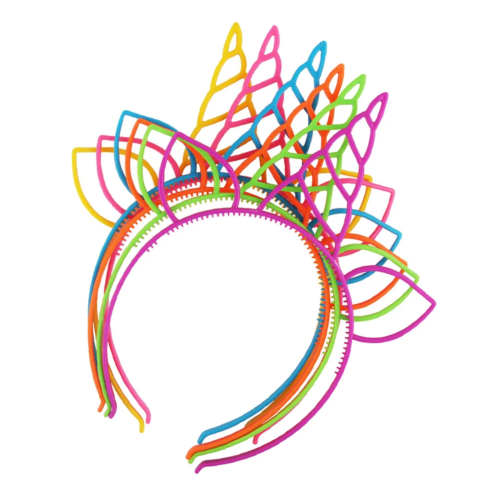 

18Pcs Headbands Horn Hair Cat Ear Hairbands Party Hoops Christmas Party Favors ( 6 Colors )