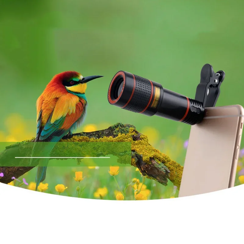 8x 롱 포커스 휴대폰 렌즈 8x Hd 조류 관찰 카메라 렌즈, 외부 줌 특수효과 렌즈