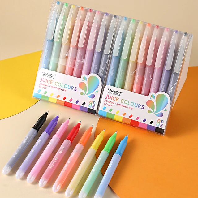 8pcs Smooth Writing Gel Ink Pens - 0.5mm Ultra-fine Tip, Perfect for  Journaling, Drawing & Sketching!