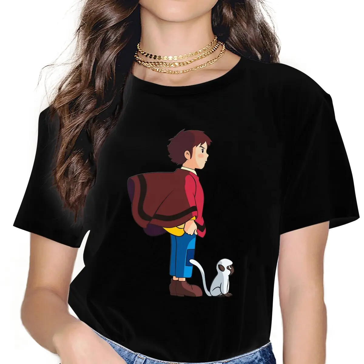 Marco E Ameo Magliette Da Donna Heidi Gothic Vintage Abbigliamento Femminile Manica Corta Con Grafica Allentata