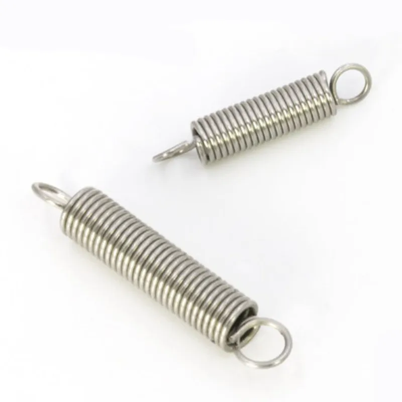 10pcs/lot 0.3mm 0.4mm 0.5mm 0.6mm stainless steel Tension spring with double O hook extension spring stainless steel spring