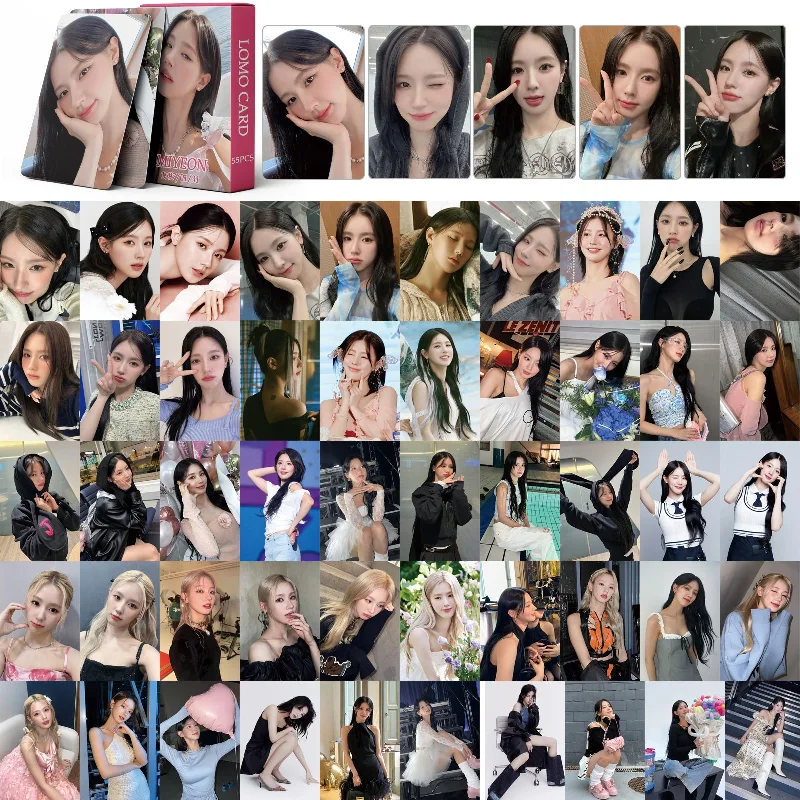 55pcs/set Kpop Idol (G)I-DLE Lomo Cards Photo Album Card Photocard Pictures MIYEON Fans Collection Gift