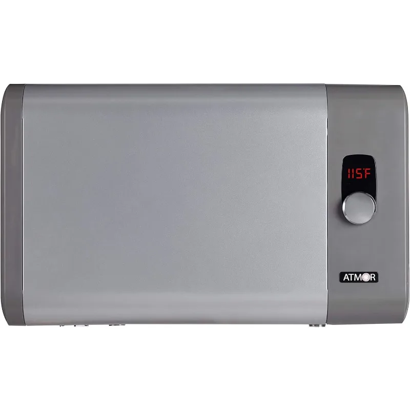 Atmor 36kW 6.2 GPM Electric Tankless Water Heater, ideal for 4 bedroom home, up to 8 simultaneous applications
