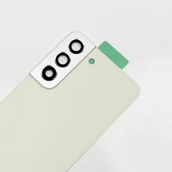 Premium Back Glass Cover with Camera Lens for Samsung Galaxy S22 5G - Rear Housing Replacement Battery Case (S22(S901) Cream)