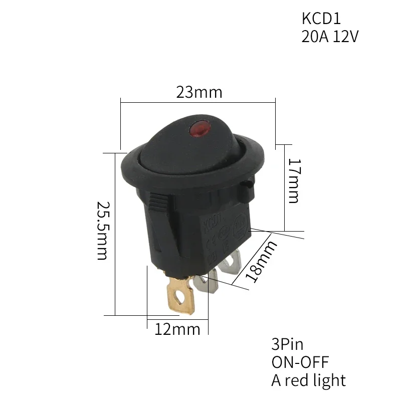 ตัวเลือกสินค้า สวิตช์ไฟ LED ปุ่มกด 2 ปุ่ม สำหรับรถยนต์ 12V/24V