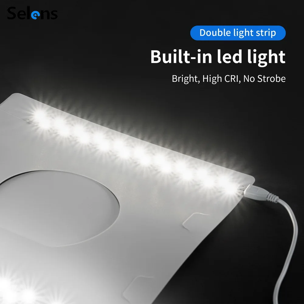 Selens Portable Folding Lightbox Photography LED Light Room Photo Studio Light Tent Soft Box Backdrops Photobox for DSLR Camera