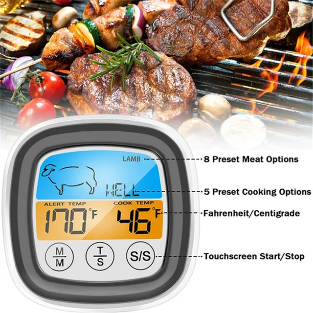 Digitális Húshőmérő A Sütő Távoli Olvasáshoz Lcd Digital Food Hőmérő Hús Szonda Konyha Főzés Bbq - Image 3
