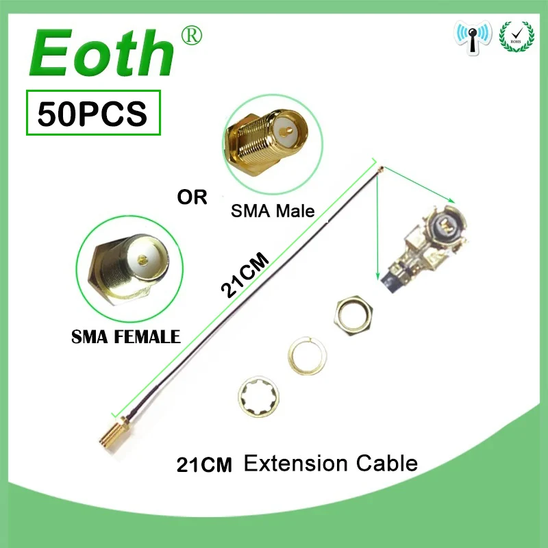 eoth-antena-ipex-1-ufl-iot-sma-50-piezas-24g-conector-hembra-wifi-cable-de-cola-de-cerdo-ipx-a-rp-sma-hembra-macho-21cm-rg113