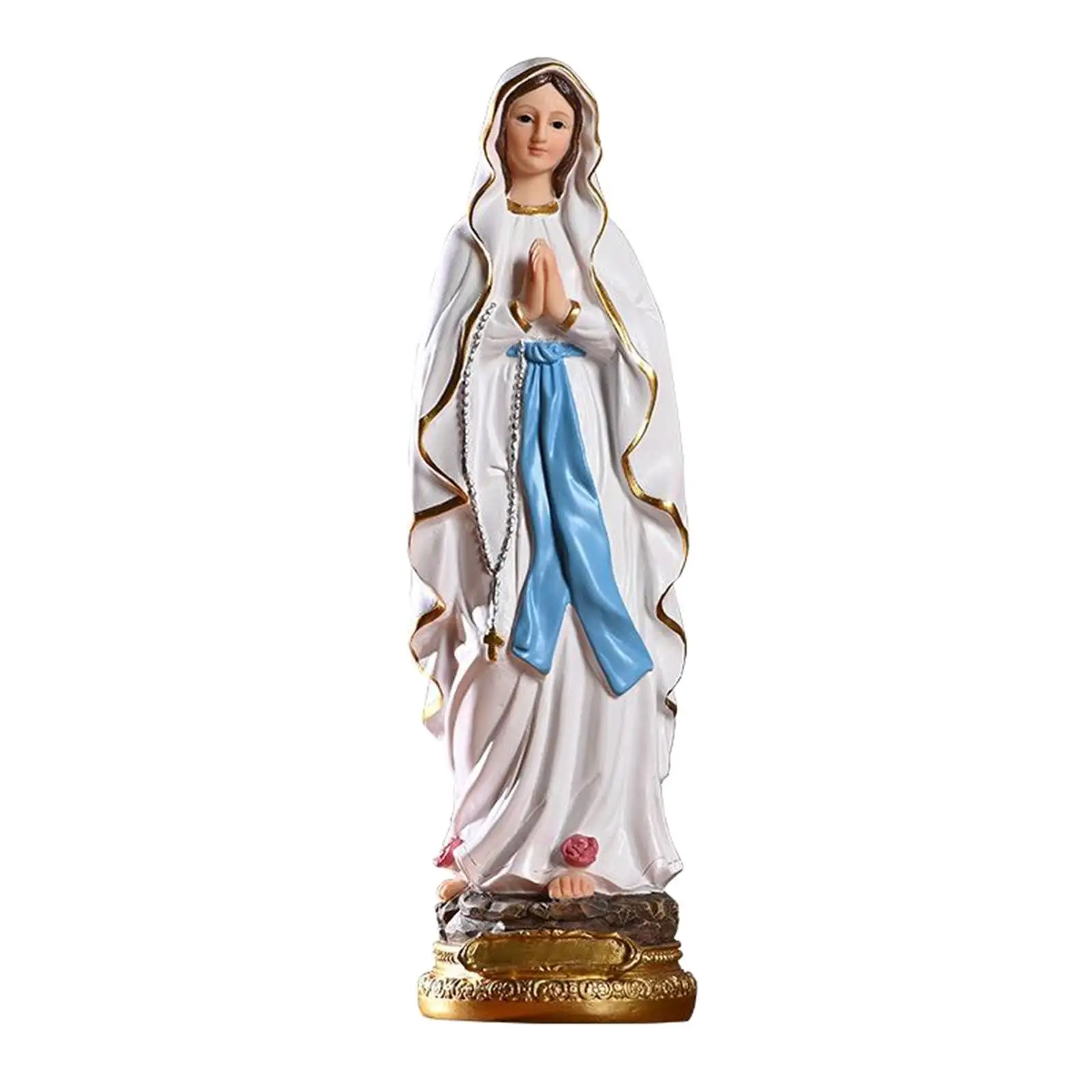 Roman Catholic Sculpture Resin Tabletop Statue Decorative Figurine Figure Mary Statue 30cm Height