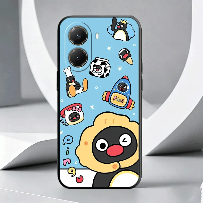 Cartoon P-Pingu Penguin Phone Case with Stylish Pattern Design