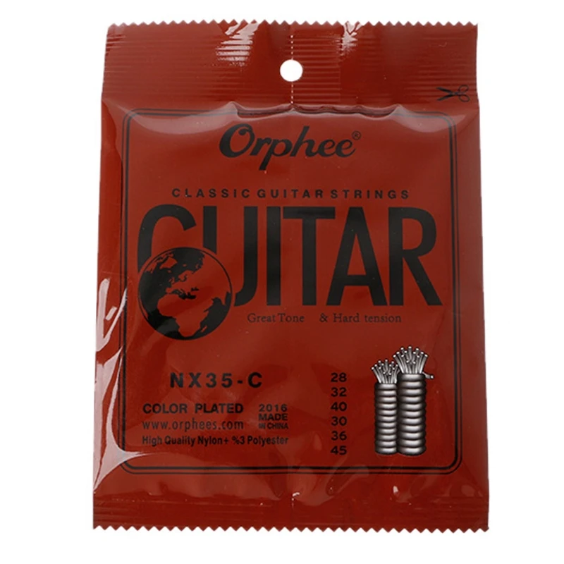 

B36F Orphee NX35-C 6pcs Classical Guitar Strings 028-045 Inch Nylon Steel Plated