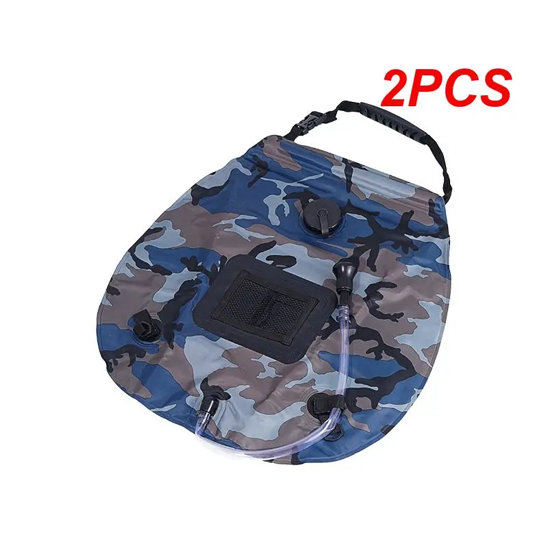 

2PCS Outdoor Water Bags Camping Hiking 20L Shower Bag Solar Heating Portable Folding Climbing Bath Bag Hose Switchable Shower