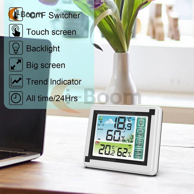 433MHz RF Wireless Temperature Humidity Sensor Indoor Weather Station with  Forecast temperature Digital Thermometer Hygrometer - AliExpress