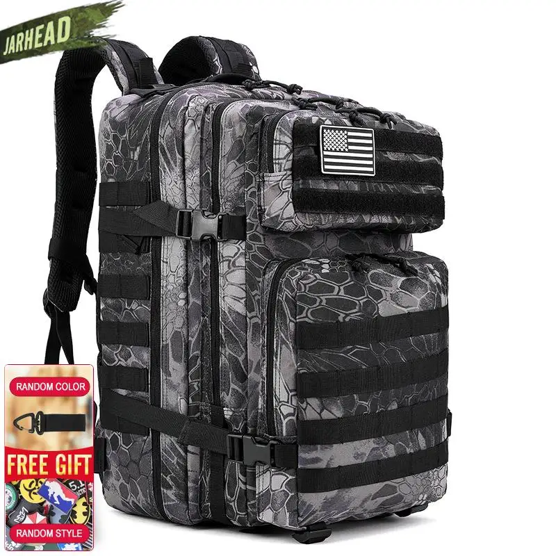 Mochila táctica de camuflaje al aire libre para hombre y mujer, morral  multiusos para ciclismo, senderismo y deportes, 3P, 45L, novedad de 2022 -  AliExpress