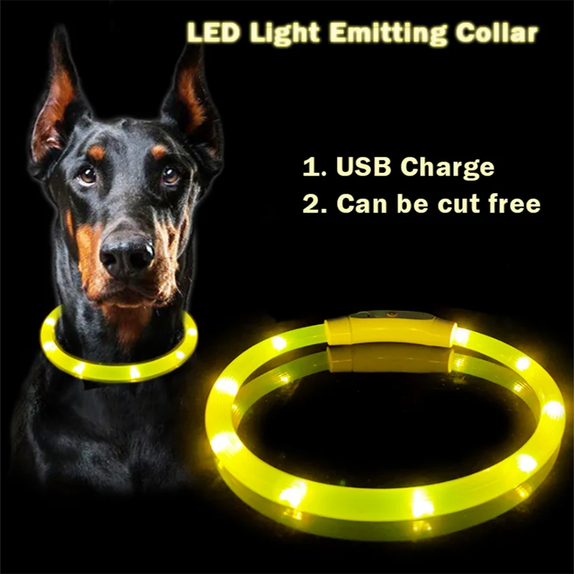 Dog Light Up Collar LED Collar Light Up Cat USB Rechargeable Christmas Decoration Pet Pet Christmas Gifts