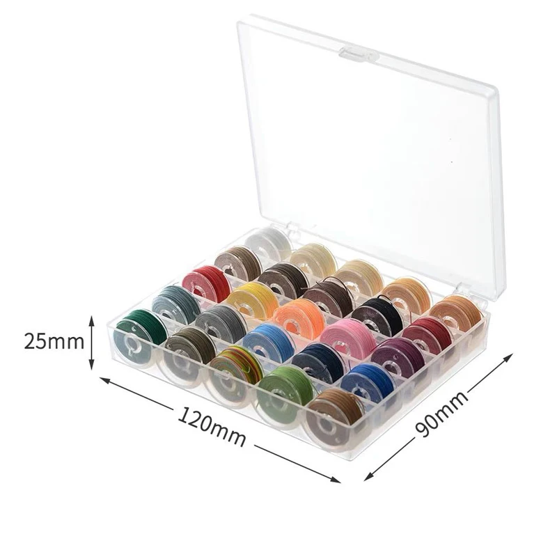 25 Colors/Round Wax Thread Polyester Thread Waxed Thread Box Set Woven Bracelet For Leather Craft Sewing DIY 0.45 0.55 0.65mm 4