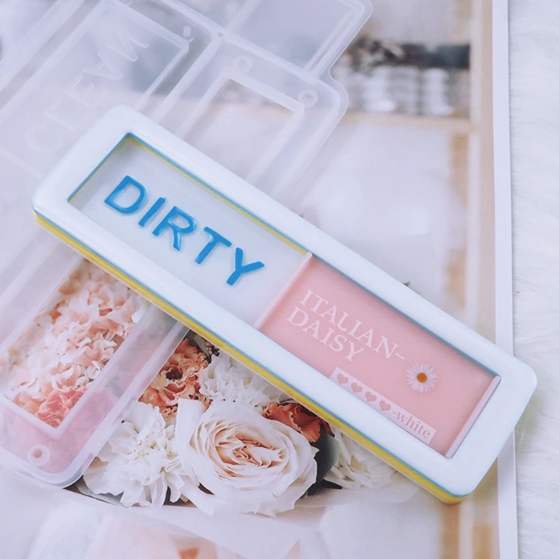 Dishwasher Sign Epoxy Resin Mold Home Ornaments Silicone Mould DIY Crafts Jewelry Casting Tools