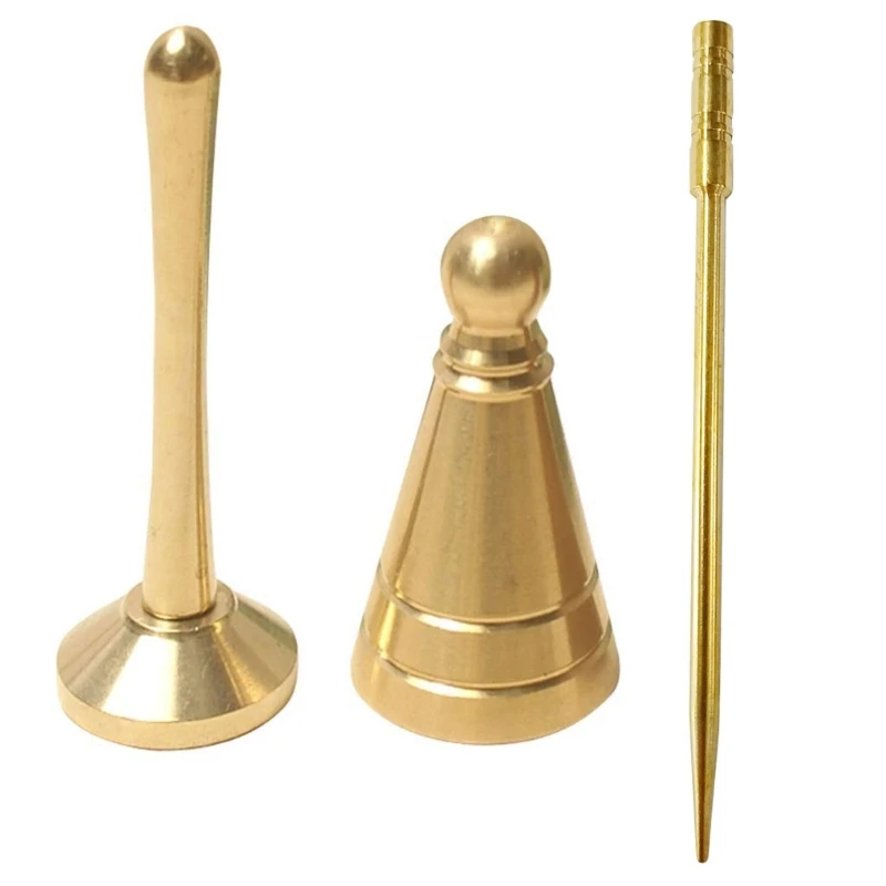 3 Pcs/Set Brass Incense Making Cone Incense for Burner Holder Professional T