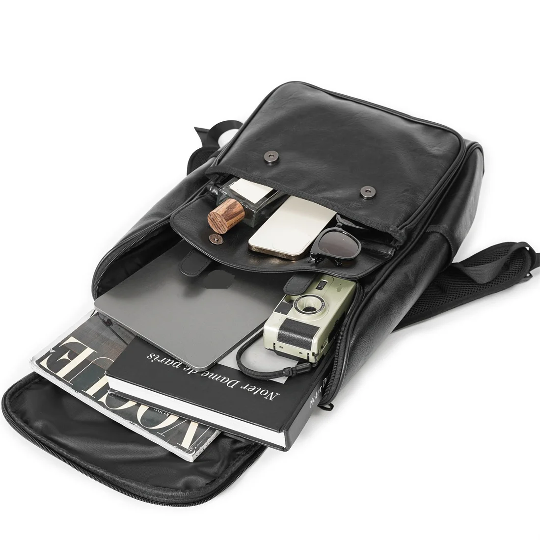 New Fashion Men's And Women's Backpack Preppy Large Capacity PU Leisure Sports Travel Backpacks Unisex Students School Bags