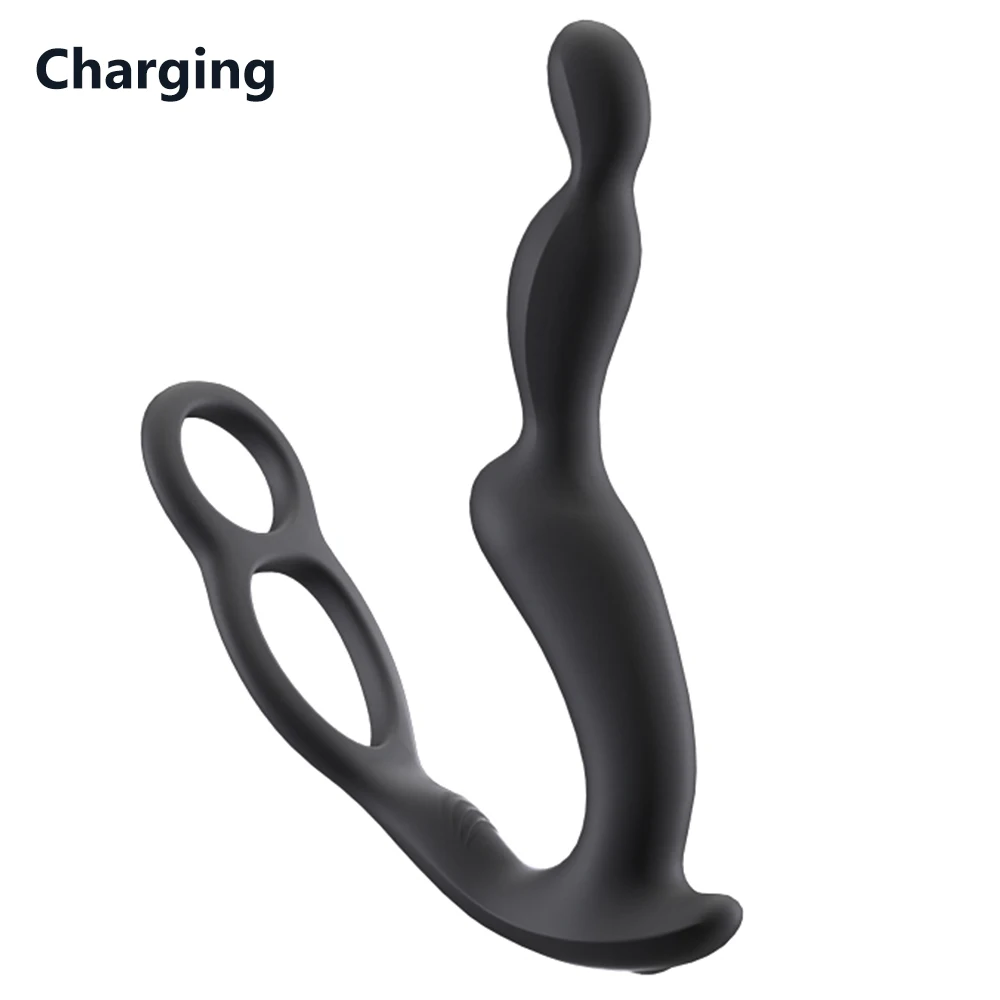 10 Speeds Vibrating Anal Plug Sex Toys Vibrator Male Masturbation Prostate Massage Penis Ring Wireless Remote Control Adult — view 5