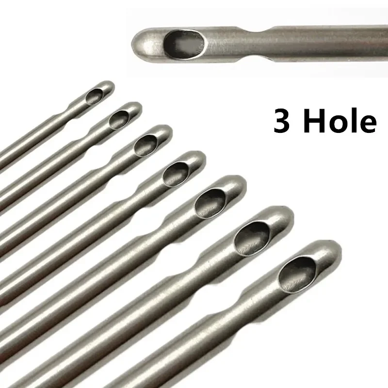 Three Hole Liposuction Cannula Fat Transfer Needle Aspirator Stainless Steel Fat Harvesting Cannula Transplantation Kit beauty plastic surgical tool liposuction cannula brush