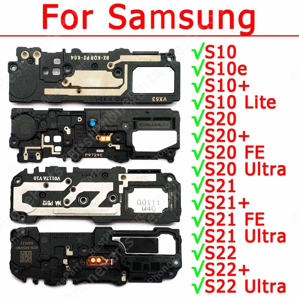 Altoparlante Per Samsung Galaxy S10 Lite S10E S20 Plus Fe S21 S22 Ultra Loud Speaker Buzzer Ringer Sound Module Board