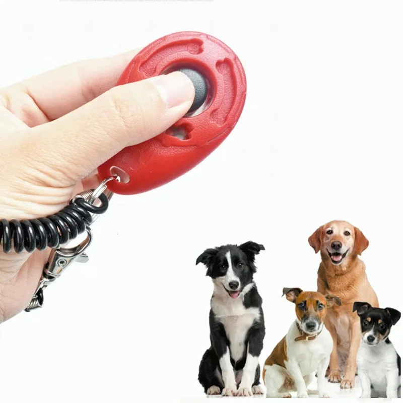 1Pcs Training Clicker Various style Pet Cat Dog Click Trainer Aid Adjustable WristStrap Sound Key Chain Dog Repeller Pet Product pet training clicker