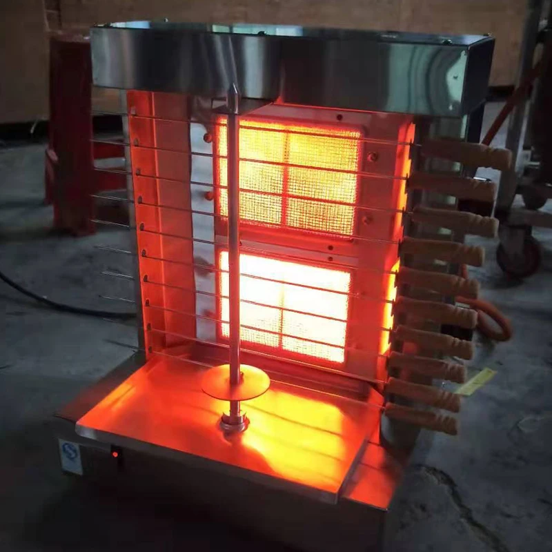 110V /220V Shawarma Machine LPG Gas Commercial Rotary Kebab Roaster Grill Oven Doner Machine