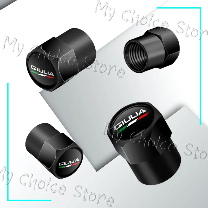 Premium Set of 4 Emblem Wheel Tire Valve Caps - Waterproof and Durable Airdust Covers