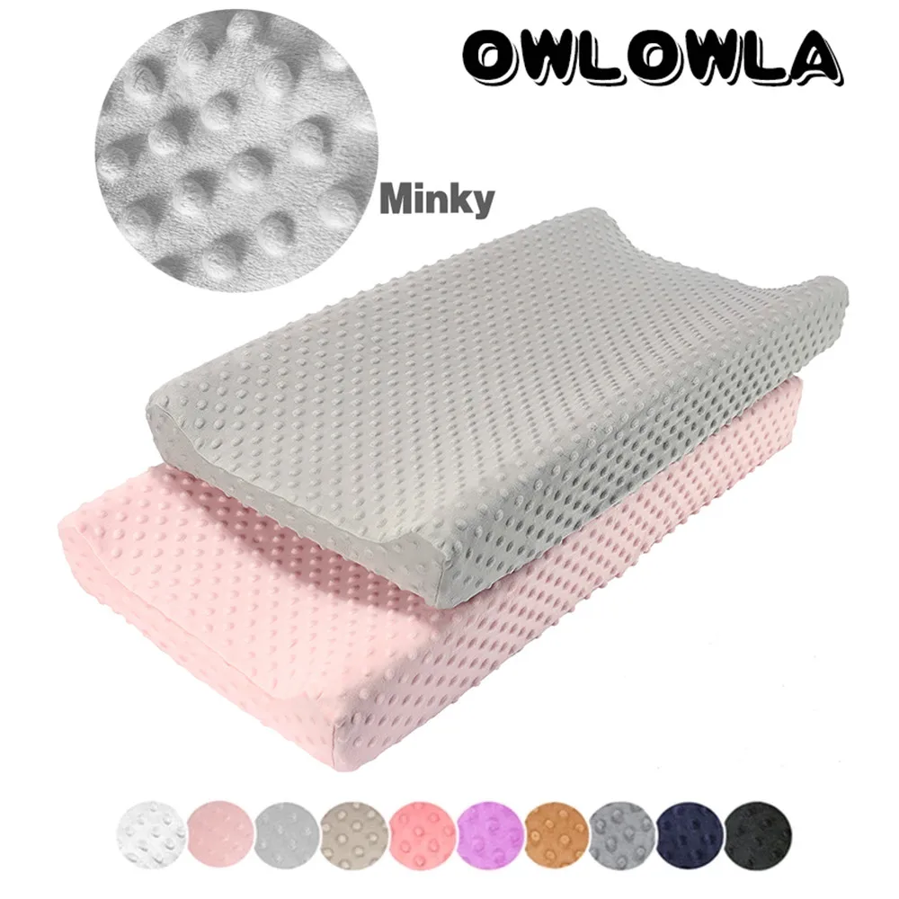 Diaper changing pad soft reusable minky dot foldable travel baby breathable diaper pad sheets cover