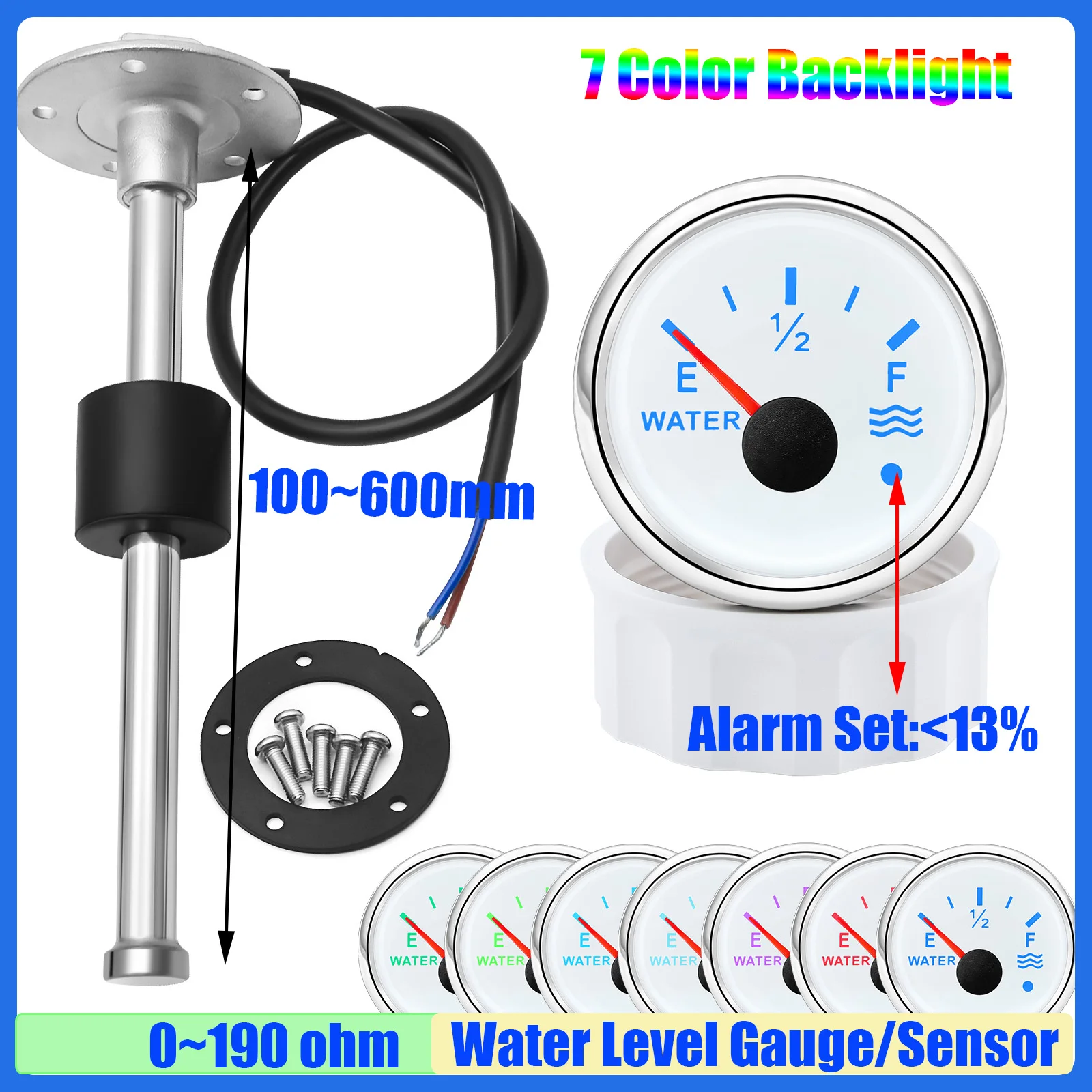 100-550mm-Water-Level-Float-Sensor-0-190-ohm-52mm-Water-Level-Gauge ...