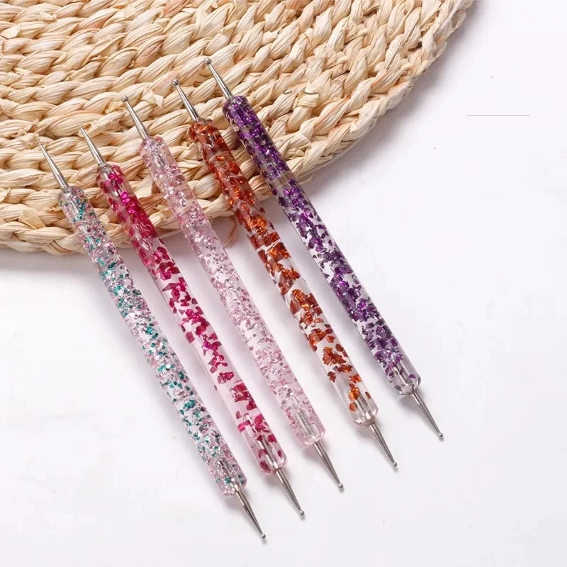 Nail Art Brush Manicure Brush with Nail Liner Brush and Nail Dot Pencil
