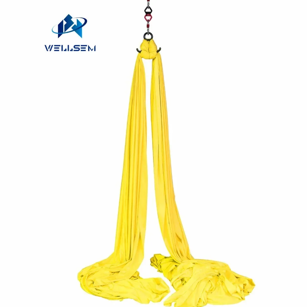 Wellsem 9 Yards Aerial Silks Equipment Anti-gravity Yoga Hammock Swing Yoga for Acrobatic Gymnastics Flying Dance Performance
