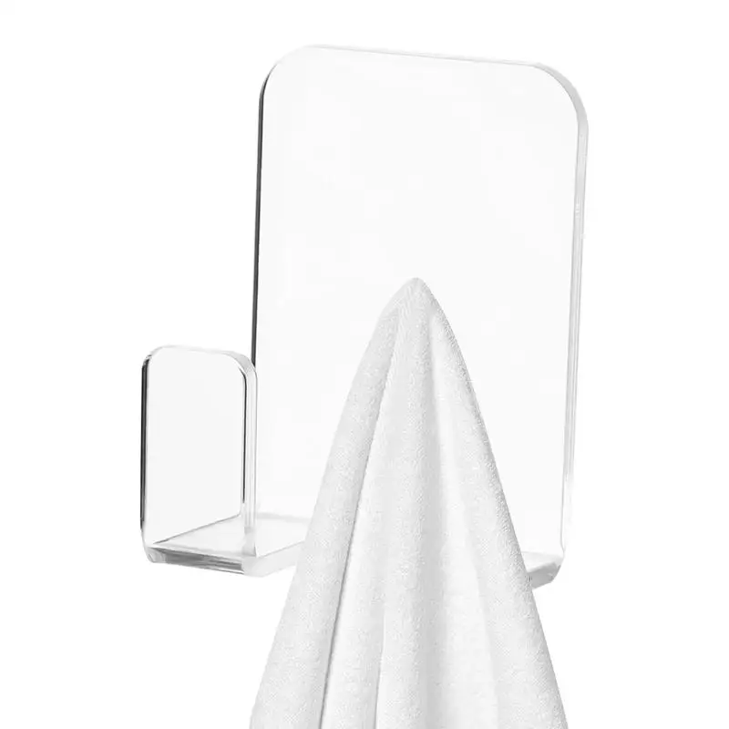 

Acrylic Wall Hook Key Hook Strong Adhesive Bathroom Towel Hooks No Punching Hanging Coat Hanger Door Hook Decor