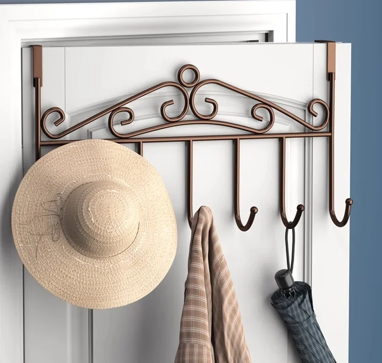 Hooks Over The Door Home Bathroom Organizer Rack Clothes Coat Hat Towel Hanger New Bathroom Kitchen Accessories Holder Door Hang storage hook door hook