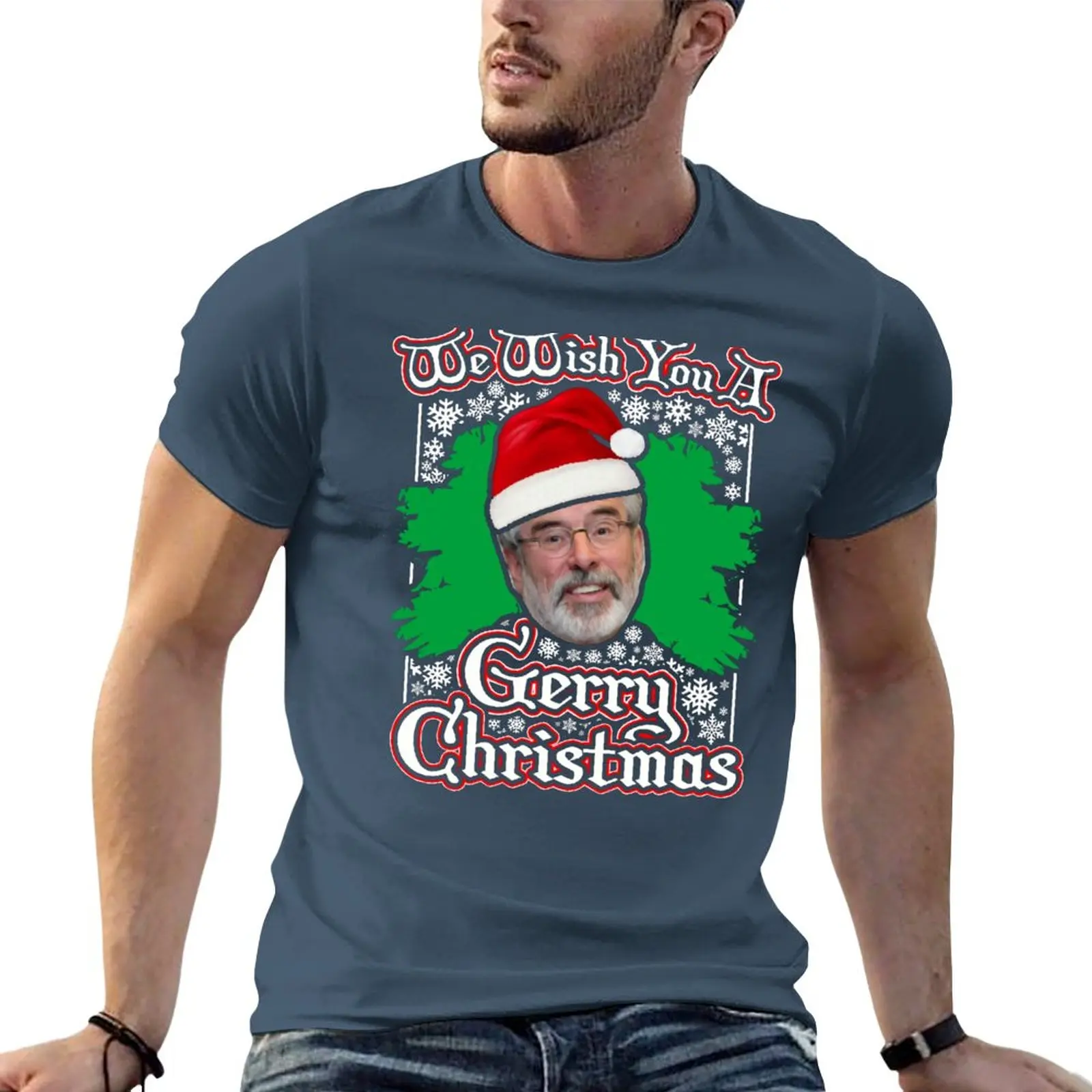 We Wish You A Gerry Christmas T-Shirt Quick Drying Shirt Tees Man Clothes Magliette Pesanti Per Uomo