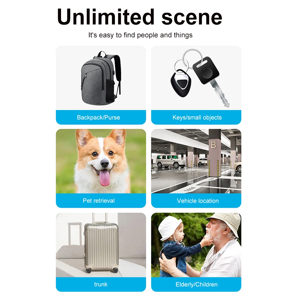 Anti Lost Reminder Bluetooth-Compatible with Apple Find My Item Finder Tracker Security Finder for Earbud Luggage MFi IOS