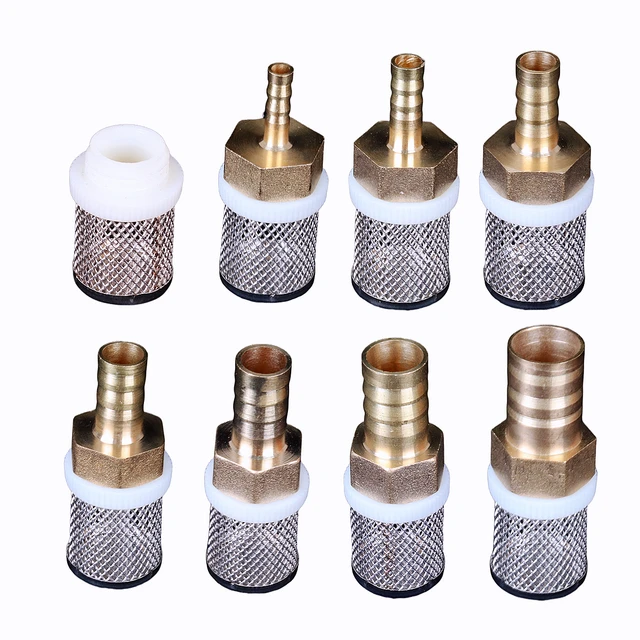 6 8 10 12 14 Mm Rozsdamentes Acél Hálószűrő Öntözőszivattyú Védelme Tömlő Víztisztító Szűrő Pagoda Sárgaréz Illesztés
