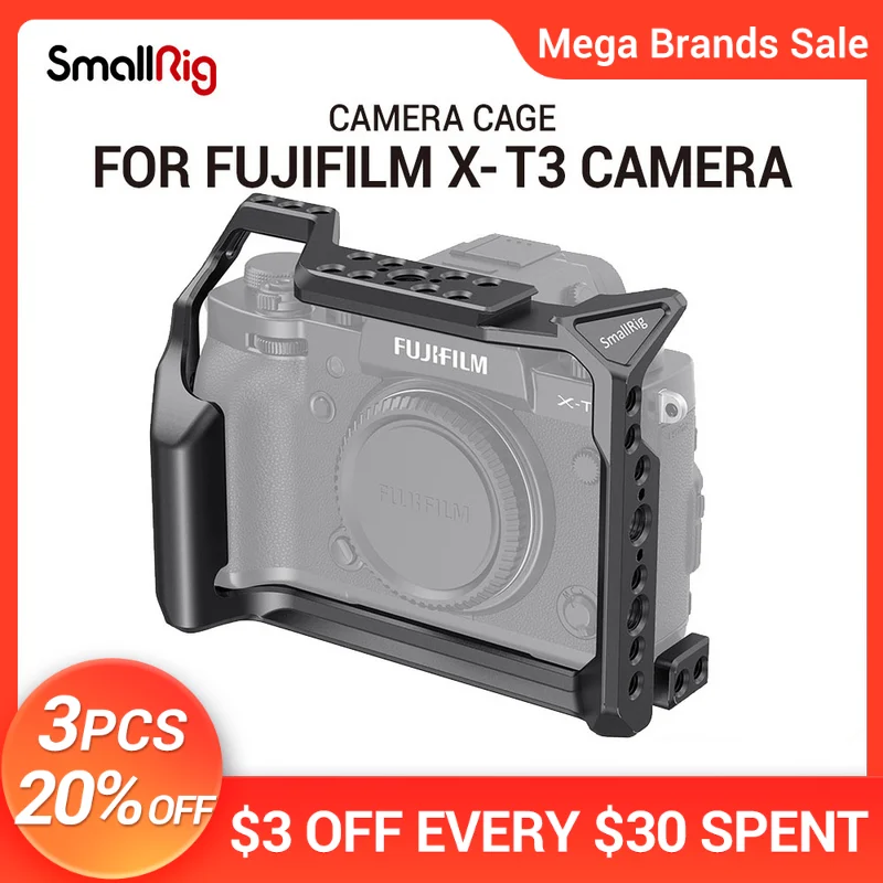 Smallrig Dslr Camera Cage For Fujifilm Xt3 X T3 X T2 Camera Rig With Nato Rail Handle Handgrip