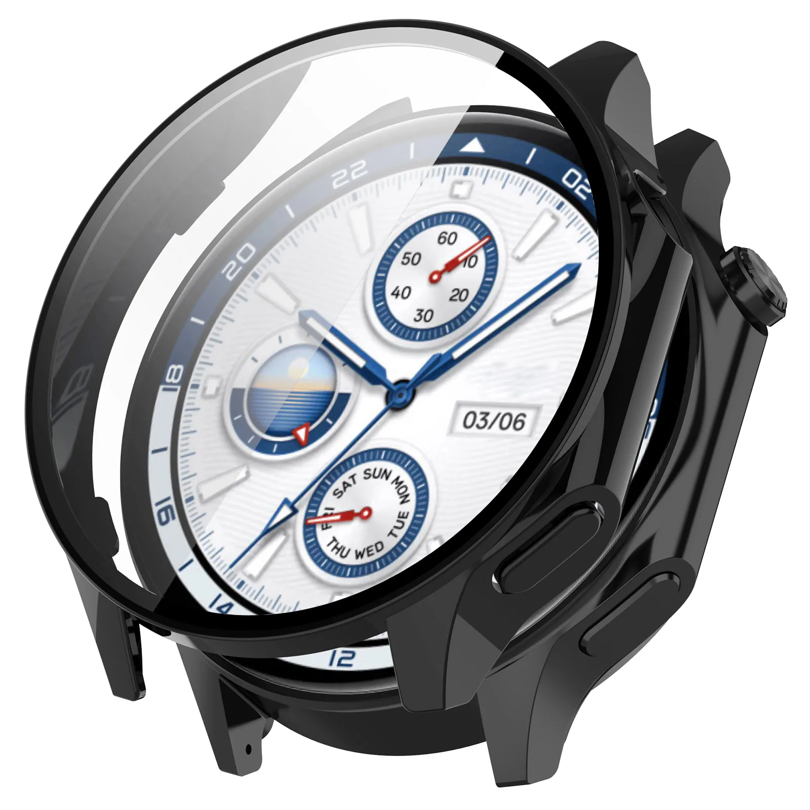 Фото Закаленное стекло + искусственное стекло для Oneplus Watch 2, защитная рамка для экрана, бампер для Oneplus Watch 2 №2