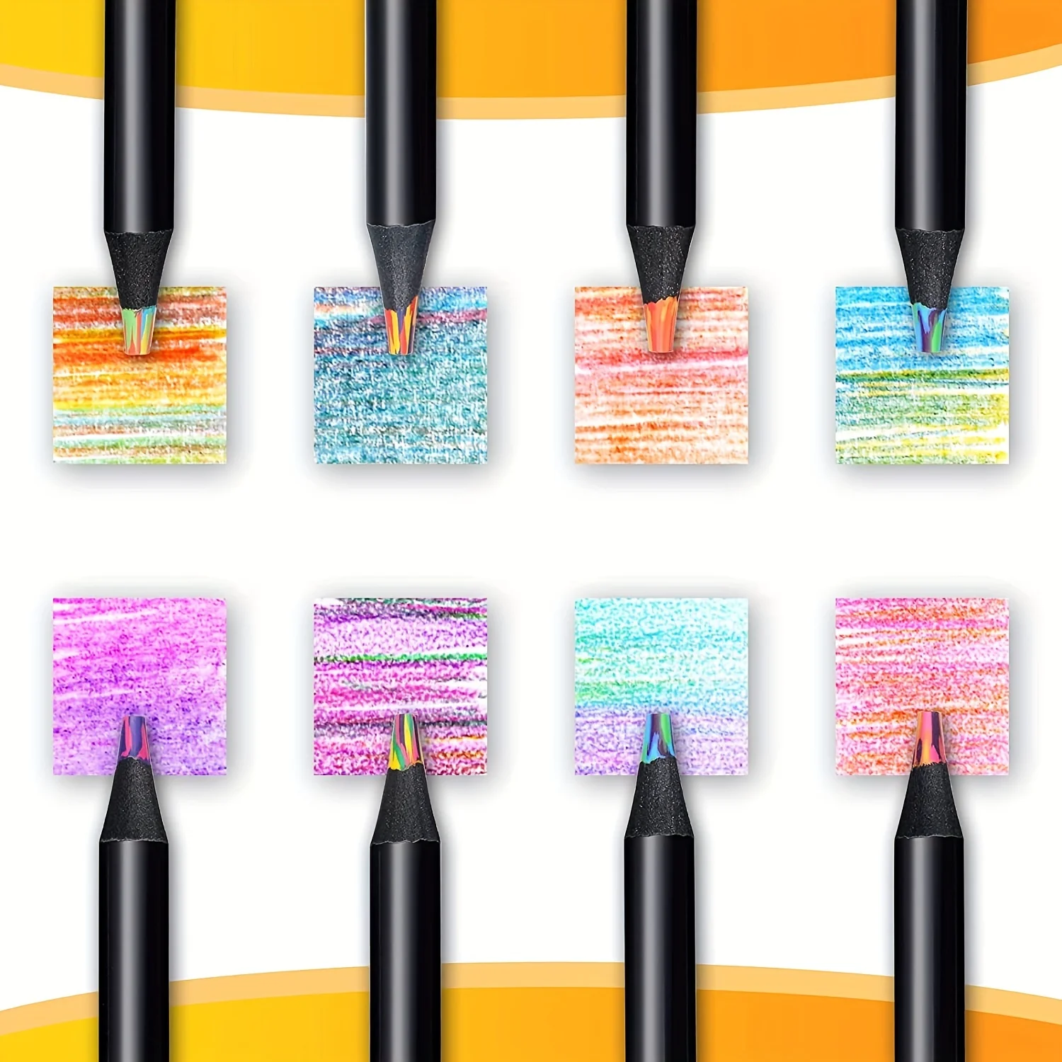 8 Colours Rainbow Pencils, Jumbo Colouring Pencils For Adults,Multi-Coloured Pencils For Art, Drawing, Colouring, Sketching Chri 4