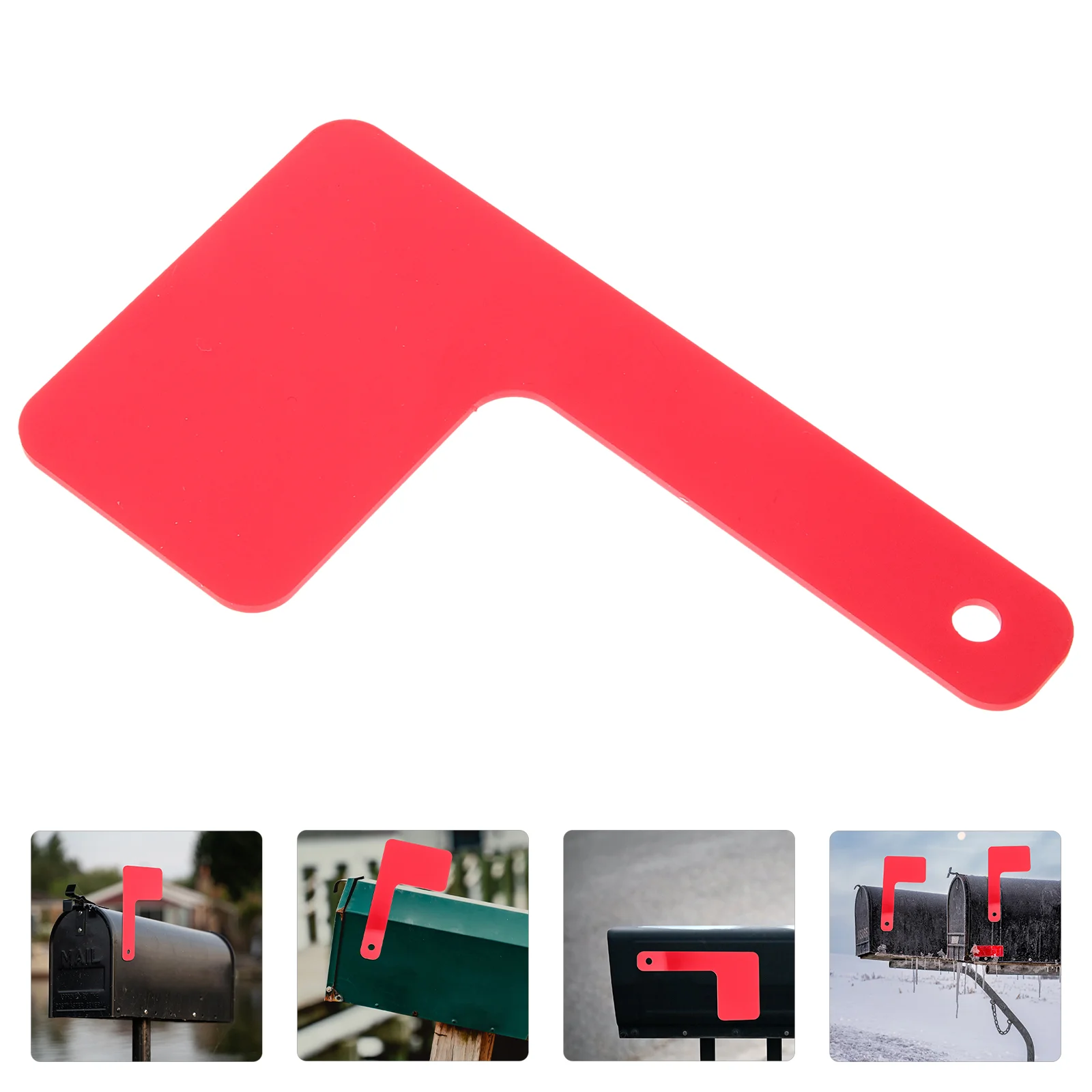 4 Pcs Mailbox Flag Accessories Universal Garden Replacement Banner Flags The Sign Red